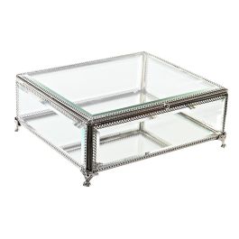 Joyero Tradicional DKD Home Decor Plateado Transparente 21 x 10 x 25 cm Joyero Tradicional DKD Home Decor Plateado Transparente 21 x 10 x 25 cm