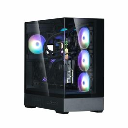 Zalman P40 Prism Black Midi Tower PC Negra para ATX/Micro ATX/Mini-ITX con ventana lateral y bahías 2.5/3.5"