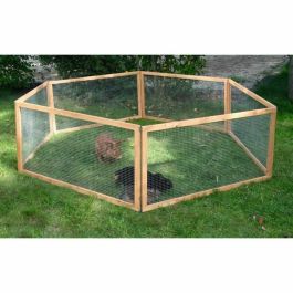 Kerbl Jaula Exterior Vario para Roedores, con Malla Fina y 6 Paneles, Incluye Estacas de Fijación, 120x120x59cm