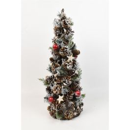 DKD Home Decor Árbol de Navidad Tradicional Rojo Natural Ratan Piñas 19 x 50 x 19 cm Precio: 14.49999991. SKU: B1B74N6EKQ