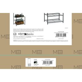 Moblekit Estantería Perchero de Metal y Madera 60 x 40 x 175 cm (3 Unidades)