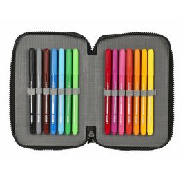Estuche Escolar con Accesorios Paul Frank Campers Negro 12.5 x 19.5 x 4 cm (28 piezas) Estuche Escolar con Accesorios Paul Frank Campers Negro 12.5 x 19.5 x 4 cm (28 piezas)