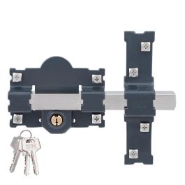 Fac Cerrojo tradicional de sobreponer con cilindro, barra 18mm, placa 105mm, 3 llaves serreta, F01558