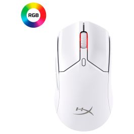 HyperX 7D389AA Ratón Gaming Inalámbrico Pulsefire Haste 2 Mini Blanco Ultraligero 60g Conexión Dual 2.4GHz/Bluetooth Sensor 26K PPP hasta 26000