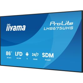 iiyama LH8675UHS-B2AG Pantalla 85.6" (217cm) 4K UHD Señalización Digital WiFi 24/7 500 cd/m2 16:9 IPS LCD 3xHDMI DP 2xUSB Android 11