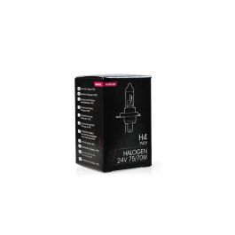 M-Tech MTECZ904 Lámpara Halógena H4 P43T 24V 75/70W, 10 Unidades, Transparente, Vidrio Cuarzo Templado, Homologación E4