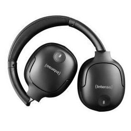 Intenso O400HA Auriculares Over-Ear Inalámbricos con Cancelación de Ruido Activa, Bluetooth 5.3, Hasta 75h Batería, Negro