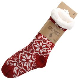 Sensly Par Calcetines Talla 36-41 Rojos Cálidos Interior Sherpa Antideslizantes Precio: 6.50000021. SKU: B1473M38PV