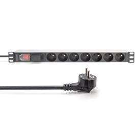 Digitus PDU 1U 7xCEE7/5 Negro Regleta conmutada 7 salidas 230V/16A Montaje en Rack Horizontal Aluminio Plástico