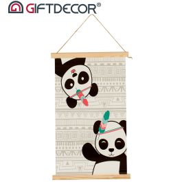 Giftdecor Lienzo Pergamino Panda Surtidos 33x54 cm