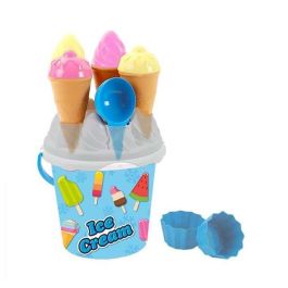 Cubo playa 18,5x15,5 cm helados con cucuruchos, helados, magdalenas y palita Precio: 6.9575. SKU: B1DSBRP9JX