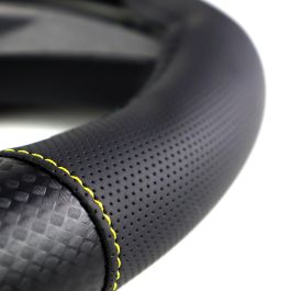 Momo Funda Volante Carbon Universal Negro y Amarillo MOMLSWC013BY 38-39 cm