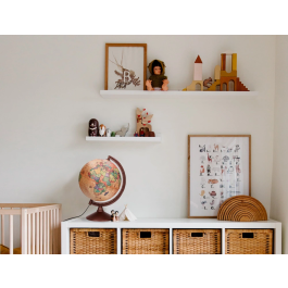 Liderpapel Globo Terraqueo con Luz Físico y Político Estilo Antiguo, Diámetro 26 cm, Esfera Educativa para Hogar y Escuela