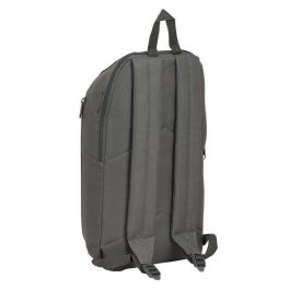 Safta Mini Mochila Bolsillo Vertical Gris Humo