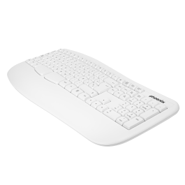 Phoenix Technologies Teclado Ergonómico Inalámbrico K201 2.4Ghz Plug & Play para Windows MacOS Linux
