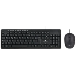 Bluestork Paquete Teclado y Mouse con Cable Óptico, Teclado Multimedia Plug and Play, Compatible con Windows