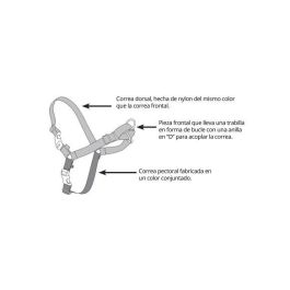 Petsafe Easy Walk Arnés para Perro Antitirones con Correa Nylon 1.8m y Enganche Frontal. Color Negro, Talla Pequeña