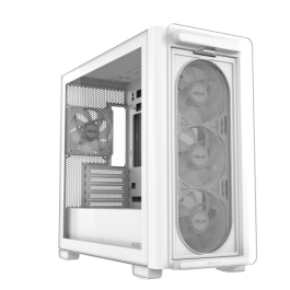 Asus A23 PLUS TG ARGB WHITE - Torre PC Blanco, micro ATX/Mini-ITX, 3x120mm Ventiladores, Ref. 90DC00K3-B19010