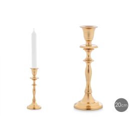 Candelabro Mediano Dorado 20 cm - Giftdecor | Aluminio | Oro (8 Unidades) Precio: 39.69000013. SKU: B1GJRX9VPX
