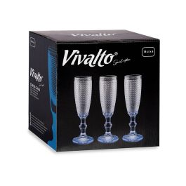 Vivalto Copa Cava Pie Azul Cobalto 180ml 7x20x7cm (Set de 36)