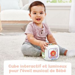 Vtech Baby Cubo Musical Didáctico para Bebés 6-36 Meses con 4 Botones de Animales, Texturas, 6 Canciones y 16 Melodías