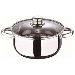 San Ignacio Batería de cocina Cassel SG-8171, 5 piezas acero inoxidable: cazo Ø16 cm, cacerola con tapa Ø18 cm, cacerola con tapa Ø20 cm