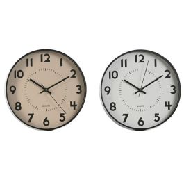 Reloj Pared Basicos DKD Home Decor Beige Blanco 4 x 30 x 30 cm (2 Unidades)