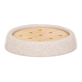 Andrea House Jabonera de arenisca y fresno Ø10,5 x 2 cm - Madera y arenisca