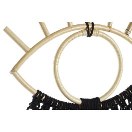 DKD Home Decor Decoración Colgante Boho Natural Negro Macrame MDF 1 x 90 x 30 cm (4 Unidades)