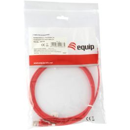 EQUIP Cable Patch Cat6A F/FTP 2xRJ45 2.00m Rojo Slim LSZH Referencia 606145
