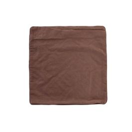 DKD Home Decor Funda de Cojín Marrón 50x50 cm Algodón Poliéster con Cremallera Decoración Rombos