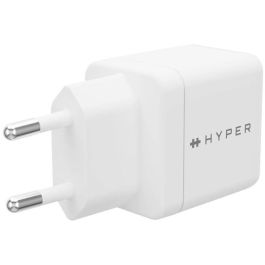 HYPER HJG35EU Cargador de Dispositivo Móvil para Smartphone y Auriculares, Carga Rápida, Blanco, Interior, Corriente Alterna, 2 Puertos USB Tipo C