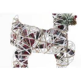 DKD Home Decor Reno de Navidad Alpina, Figura Decorativa LED de Ratán, Colores Natural, Blanco y Plateado, 3 Pilas AA, 14x40x30 cm DKD Home Decor Reno de Navidad Alpina, Figura Decorativa LED de Ratán, Colores Natural, Blanco y Plateado, 3 Pilas AA, 14x40x30 cm