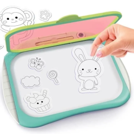 Canal Toys Pizarra Impresora Doodle Copy para Dibujar y Colorear, Incluye Plantillas y Crayones, Azul, 40x33x6 cm