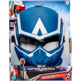 Hasbro F9303 Máscara Visión Vuelo Capitán América Marvel Avengers, lentes abatibles, correa ajustable, disfraz niños +5 años