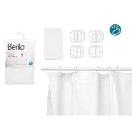 Cortina Baño Transparente Blanco 180X180Cm Berilo (12 Unidades) Precio: 40.49999954. SKU: B1GDS6S36G