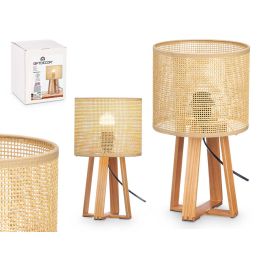Lampara Sobremesa Pantalla Natural Cilindro 36 Cm Giftdecor (4 Unidades)