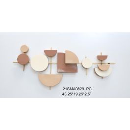 DKD Home Decor Decoración Pared Rosa Palo Blanco Metal 110 x 49 x 6.4 cm Precio: 32.62644. SKU: S3029397