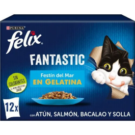Purina Felix Feline Fantastic Festin Del Mar Comida Húmeda para Gato 12 Sobres x 85 gr Precio: 7.5000002. SKU: B1975CBRWM