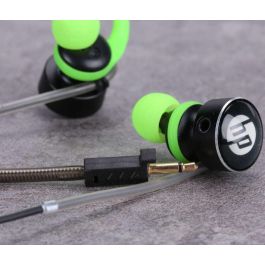 HP Auricular Gaming con Doble Micrófono Extraíble, Control de Volumen, Color Verde - Auricular HP Gaming con Doble Microfono (Extraible) y Control de Volumen - Verde