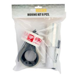 Probuilder Kit Mudanza 6 Piezas: Film, Cinta Embalar, Aplicador, Cinta Frágil, Etiquetas y Rotulador