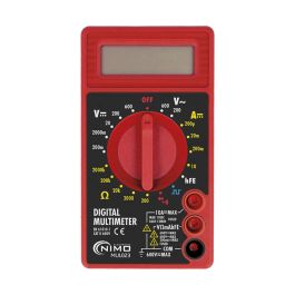 Nimo Multímetro Digital 3 1/2 Dígitos CAT.II 600V Profesional Voltaje Corriente Resistencia HFE Diodos Buzzer Pinzas Prueba Incluidas Precio: 11.79000042. SKU: S6500337