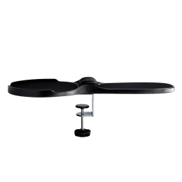 Q-connect Reposabrazos Ergonómico con Alfombrilla de Ratón y Apoyo de Muñeca Color Negro 220x140x480 mm