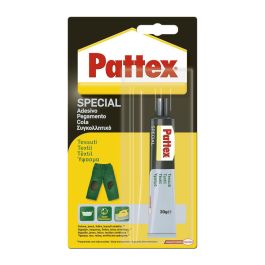 Pattex Pegamento especial textil 20g transparente para algodón, tejano, lino, fieltro, madera, piel, metal resistente a lavados y planchado