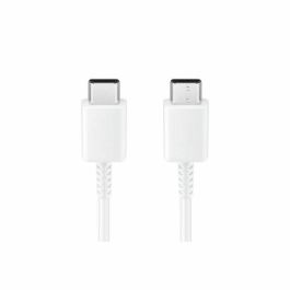 Cable USB 2.0 Tipo-C Samsung EP-DA705BWEGWW/ USB Tipo-C Macho - USB Tipo-C Macho/ 1m/ Blanco