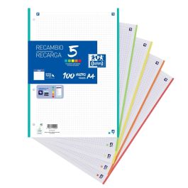Oxford Recambio 120 Hojas A4 Sueltas 90 gr 5x5 mm 4 Taladros 5 Bandas Colores Vivos Papel OptikPaper Precio: 4.58999948. SKU: B1BTA44EAY