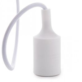 Portalámparas E27 Cable - Rosetón Blanco Portalámparas E27 Cable - Rosetón Blanco