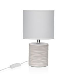 Lámpara Nira Blanca Versa 14x27.5x9.5 cm - Cerámica, Textil (2 Unidades)
