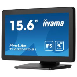 iiyama Monitor Táctil T1633MSC-B1 de 15.6" (39.6cm) Full HD 1920x1080 IPS con HDMI, DP y USB