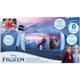 Lexibook LEX3380743105147 Altavoz Bluetooth Inalámbrico Iluminado con Micrófono Frozen